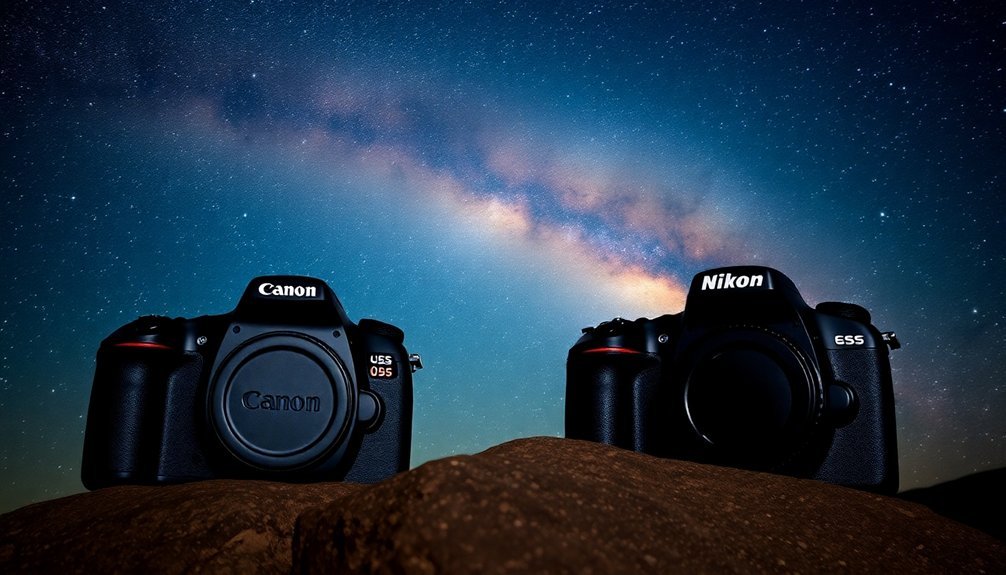 canon nikon night photography comparison