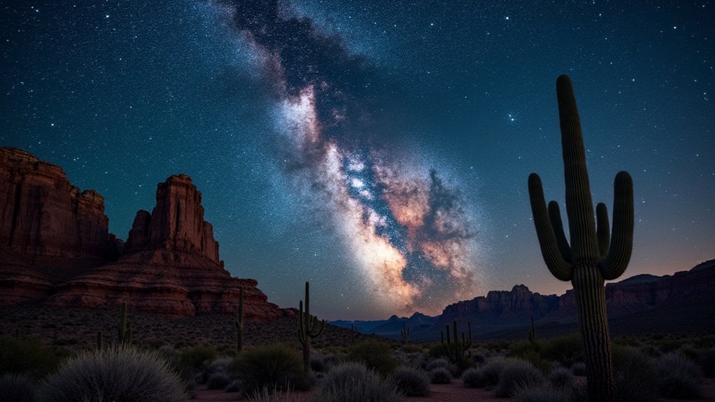 desert landforms enhance astrophotography