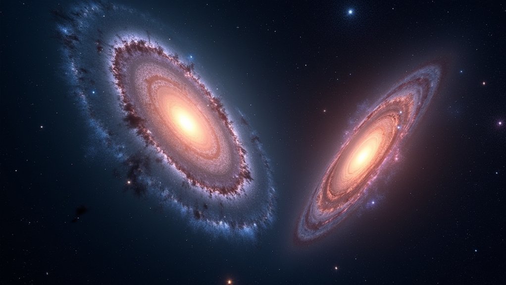 dramatic galactic pair photography