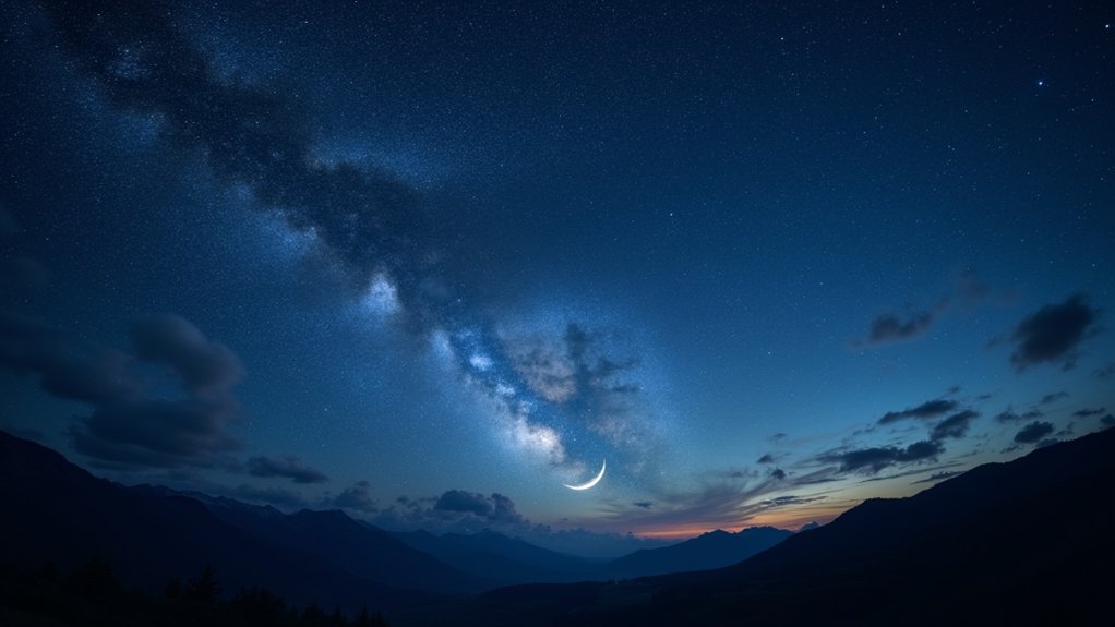 moonset enhances milky way