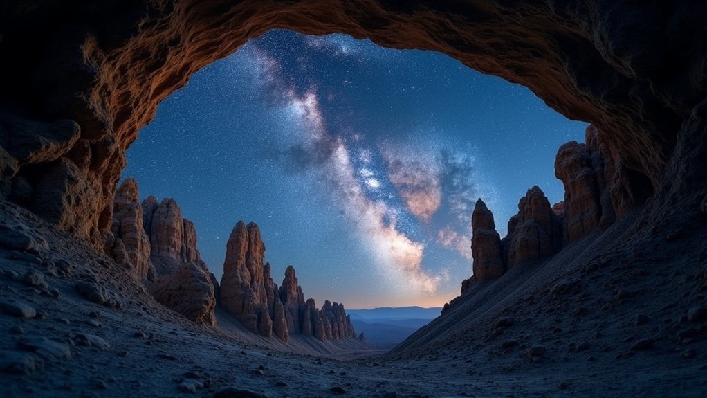 rock formations enhance astrophotography